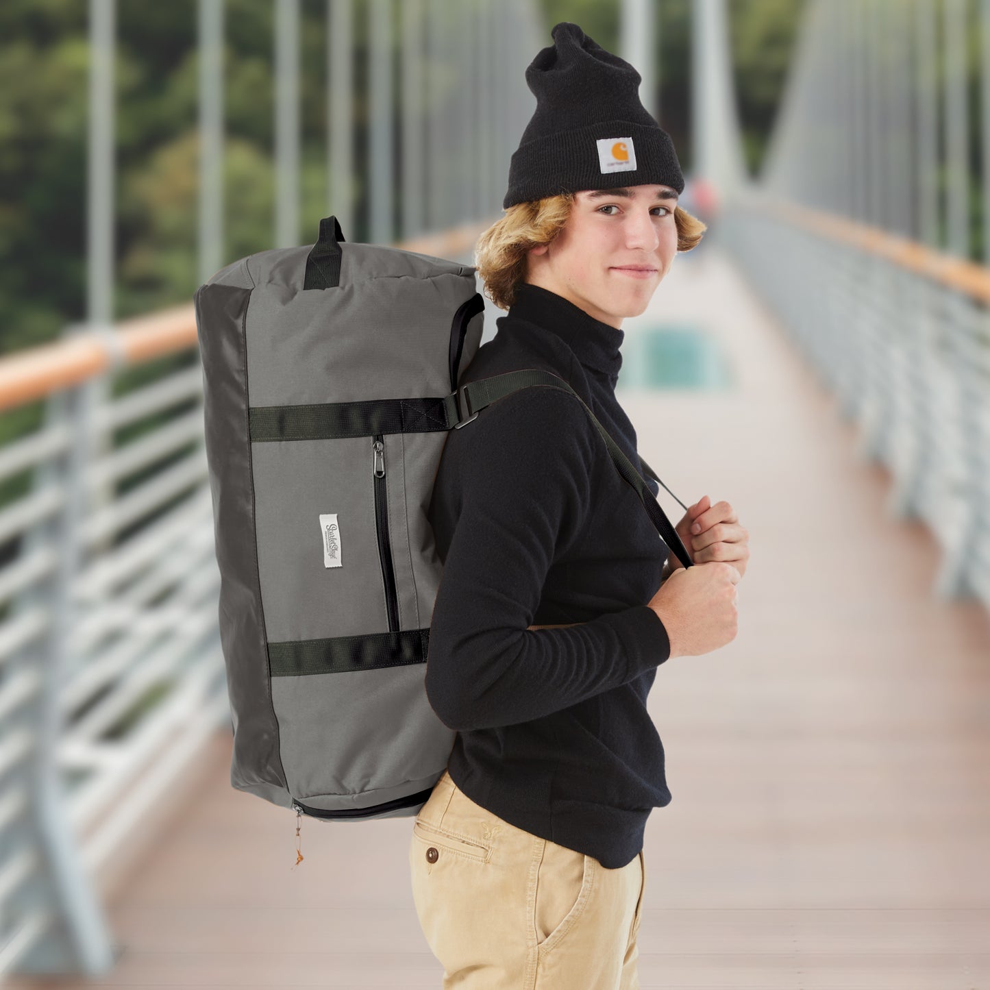 Chestnut Gear Duffle with Backpack Straps