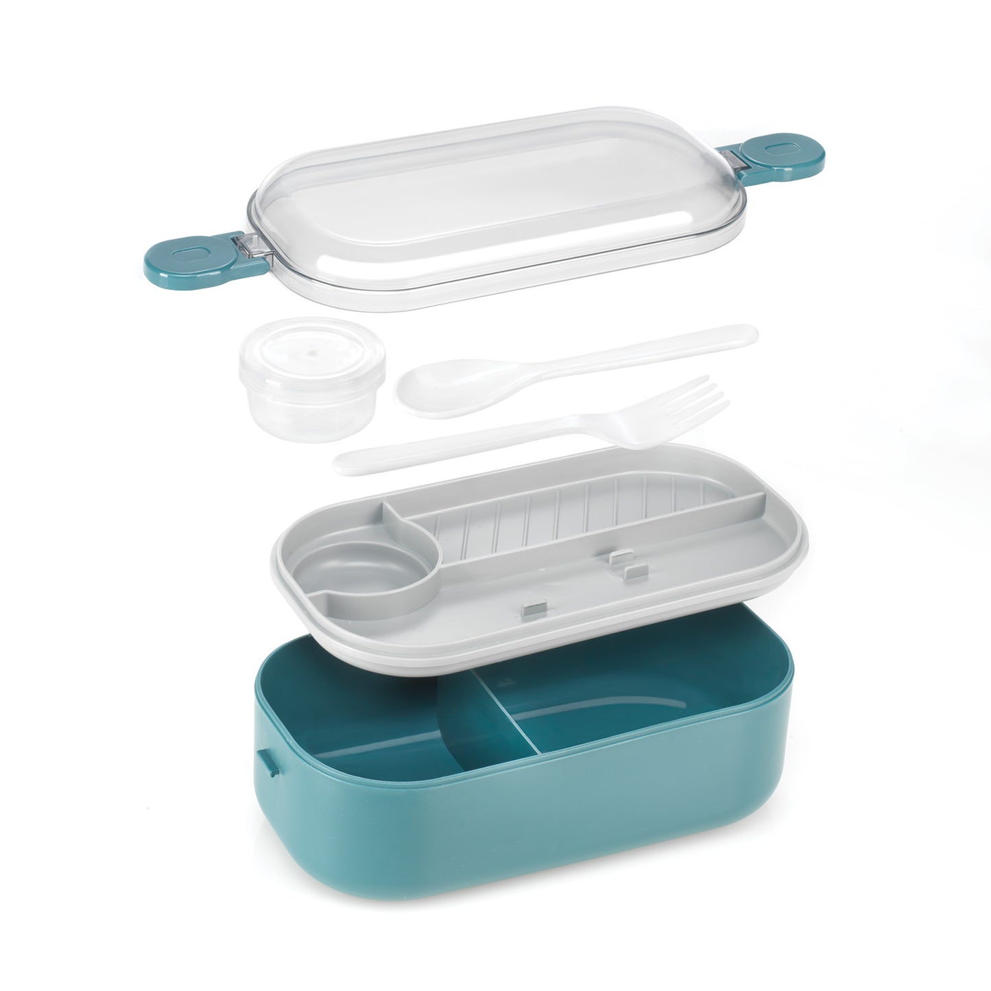 Portion Control Lunch Box with Utensils