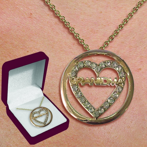 Grandma Crystal Gold Necklace