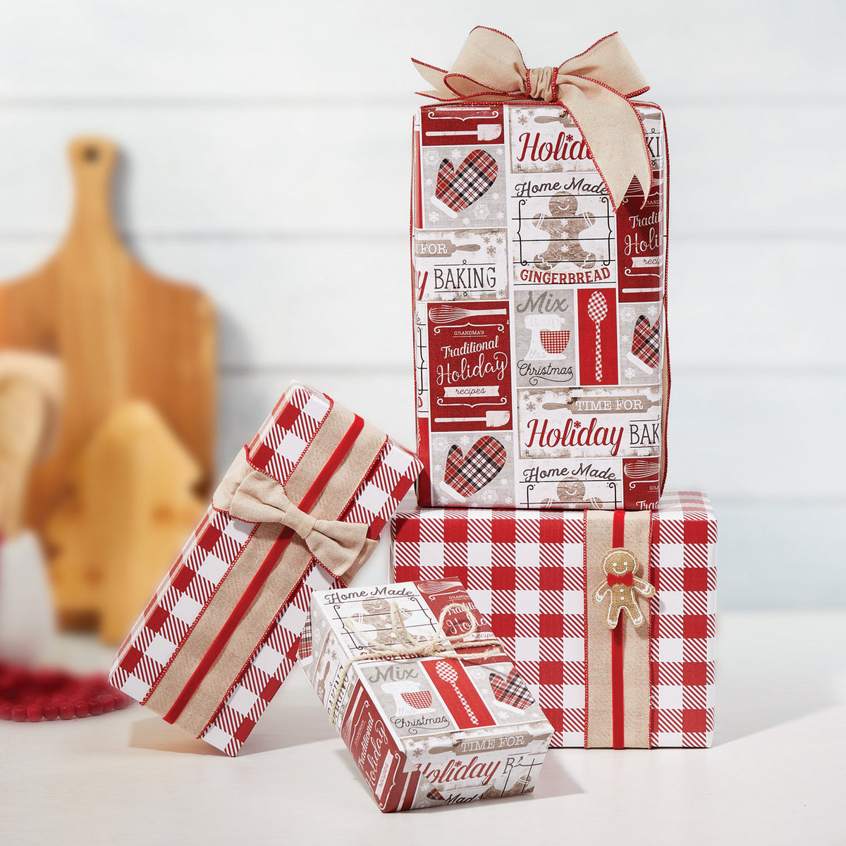 Holiday Baking Jumbo Reversible Roll Wrap