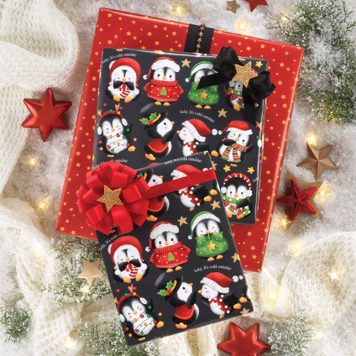 Penguin Jumbo Reversible Roll Wrap