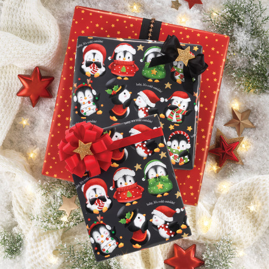 Penguin Jumbo Reversible Roll Wrap