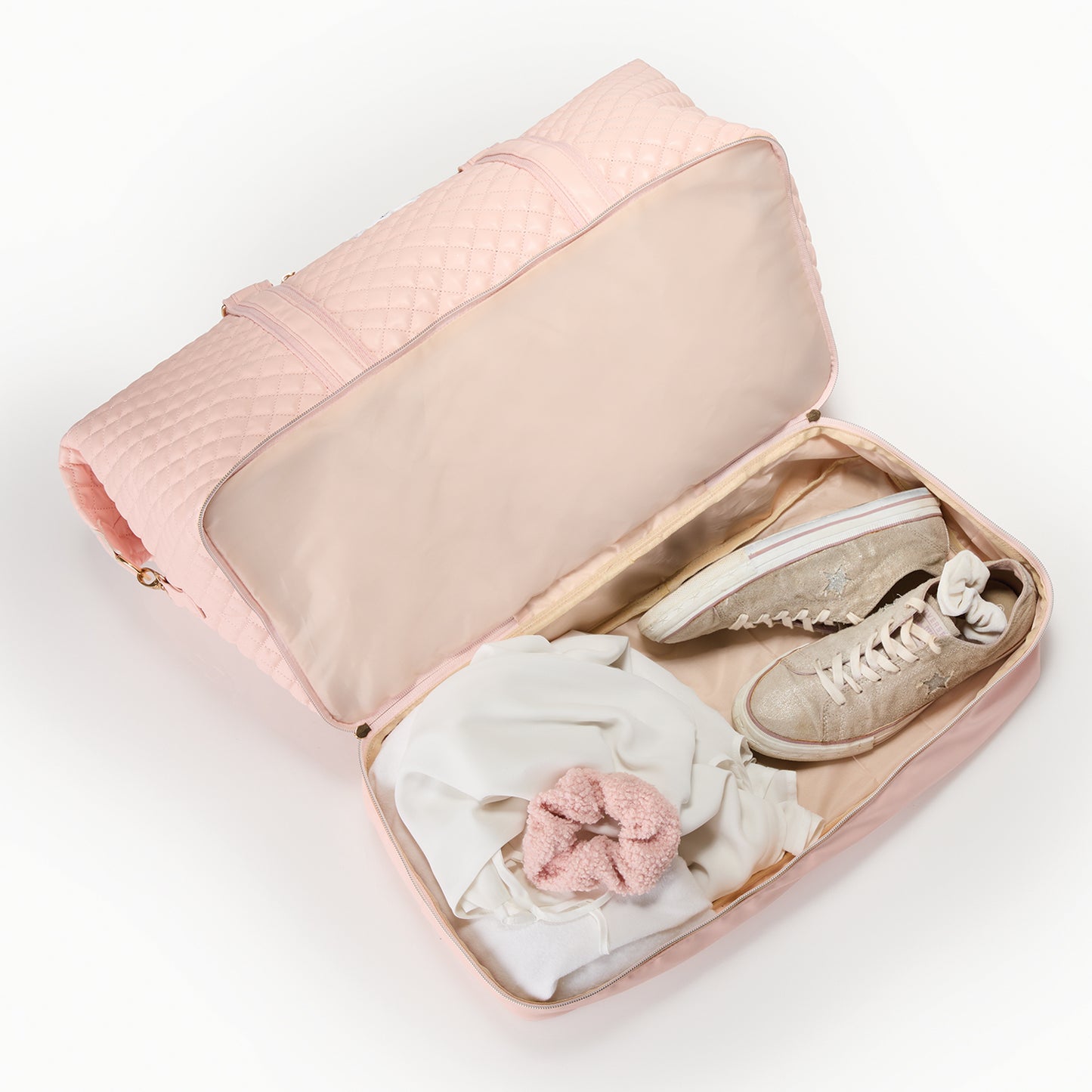 Pink Quilted Trolley Tote