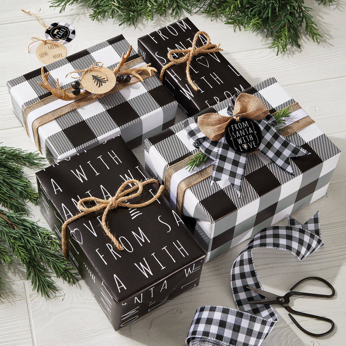 From Santa with Love Jumbo Reversible Roll Wrap