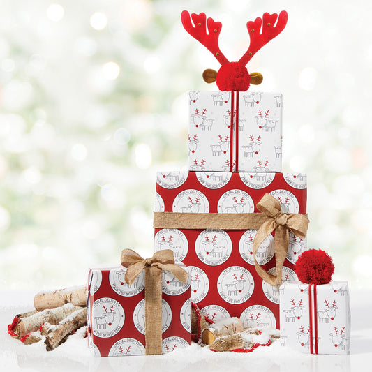 Red Nose Jumbo Reversible Roll Wrap