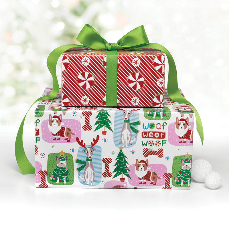 Pets Woof Woof Jumbo Reversible Roll Wrap