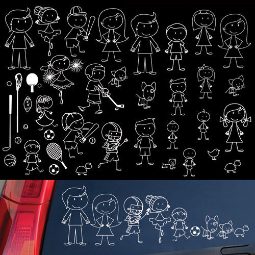 Family Sports Static Stickers