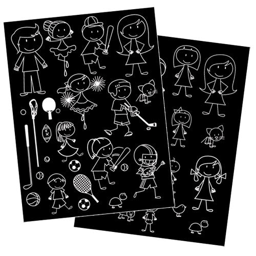 Family Sports Static Stickers
