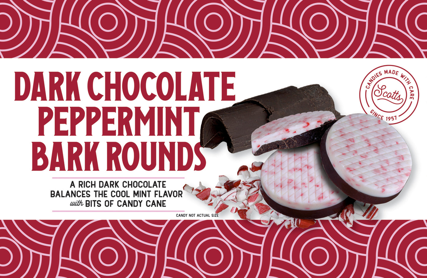 Dark Chocolate Peppermint Bark Rounds