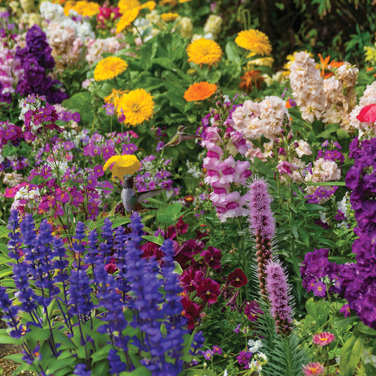 Hummingbird Haven Flower Garden Mat